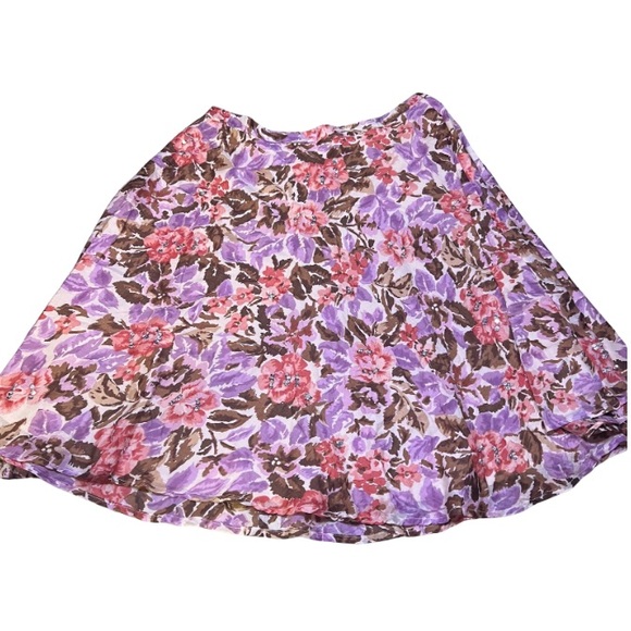 George Dresses & Skirts - George Floral Midi Skirt in Purple and Pink